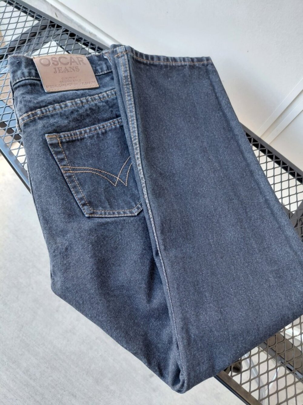 Oscar Jeans Dark Navy Blue Straight Bootcut Denim Men’s 32x30 Rugged Workwear